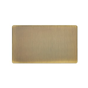 EUROLITE® Concealed 3mm Double Blank Plate - Antique Brass (Black)