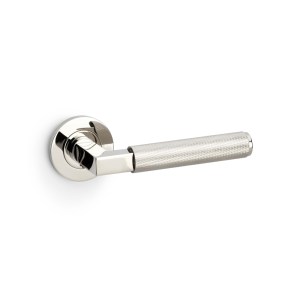 ALEXANDER & WILKSĀ® hurricane lever knurled on 50x6mm rose pol nickel pvd