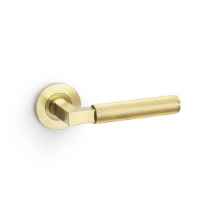 ALEXANDER & WILKSĀ® hurricane lever reeded on 50x6mm rose satin brass pvd