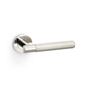 ALEXANDER & WILKSĀ® spitfire lever knurled on 50x6mm rose pol nickel pvd