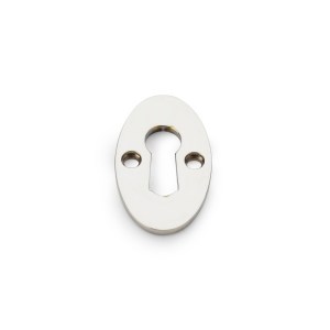 ALEXANDER & WILKSĀ® std key profile oval escutcheon polished nickel