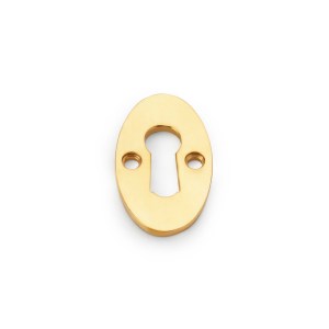 ALEXANDER & WILKSĀ® std key profile oval escutcheon unlacquered brass