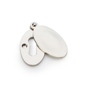 ALEXANDER & WILKSĀ® std profile oval harris escutcheon polished nickel