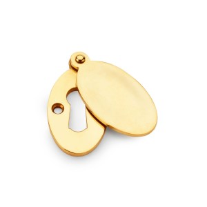 ALEXANDER & WILKSĀ® std profile oval harris escutcheon unlacquered brass