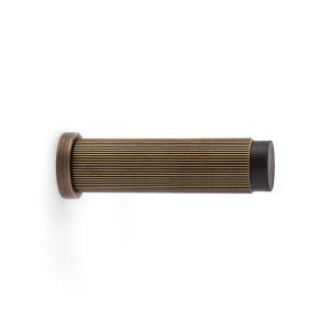 ALEXANDER & WILKSĀ® projection cyl. doorstop reeded 75x20mm antique brass