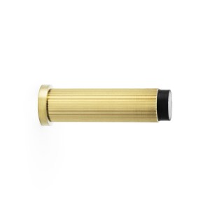 ALEXANDER & WILKSĀ® projection cyl. doorstop reeded 75x20mm satin brass pvd