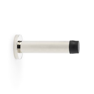 ALEXANDER & WILKSĀ® projection cyl. doorstop on rose 75mm polished nickel