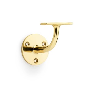 ALEXANDER & WILKSĀ® handrail bracket (heavy) 55mm rose pol brass lacquered