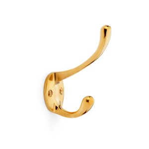 ALEXANDER & WILKSĀ® victorian hat & coat hook 110mm unlacquered brass