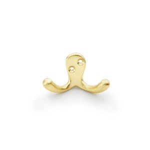 ALEXANDER & WILKSĀ® victorian double robe hook satin brass