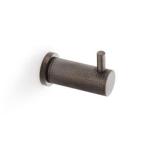 ALEXANDER & WILKSĀ® brunel diamond knurled coat hook dark bronze pvd