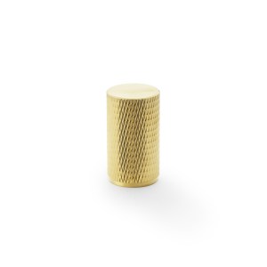 ALEXANDER & WILKSĀ® brunel diamond knurled knob large 35mm satin brass pvd