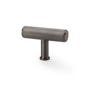 ALEXANDER & WILKSĀ® knurled t-bar cupboard knob 55mm daark bronze pvd