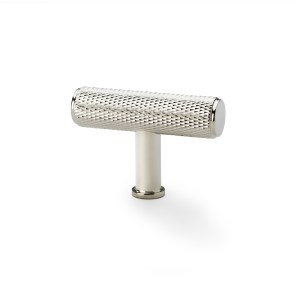 ALEXANDER & WILKSĀ® knurled t-bar cupboard knob 55mm polished nickel