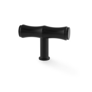 ALEXANDER & WILKSĀ® bamboo t-bar cupboard knob 55mm matt black