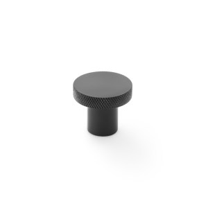 ALEXANDER & WILKSĀ® hanover knurled circular cupboard knob 30mm black