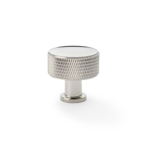 ALEXANDER & WILKSĀ® lucia knurled cabinet knob 35mm polished nickel
