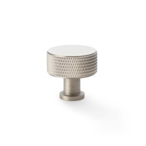 ALEXANDER & WILKSĀ® lucia knurled cabinet knob 35mm satin nickel
