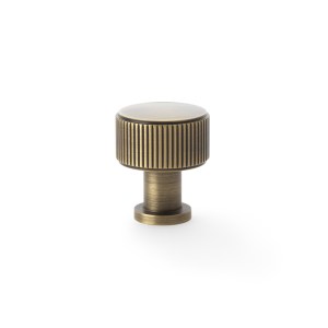 ALEXANDER & WILKSĀ® lucia reeded cabinet knob 29mm antique brass
