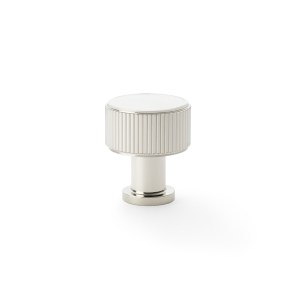 ALEXANDER & WILKSĀ® lucia reeded cabinet knob 29mm polished nickel