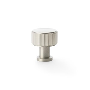 ALEXANDER & WILKSĀ® lucia reeded cabinet knob 29mm satin nickel