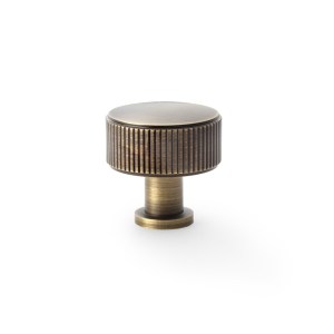 ALEXANDER & WILKSĀ® lucia reeded cabinet knob 35mm antique brass