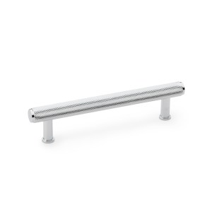ALEXANDER & WILKSĀ® knurled t-bar cabinet pull 128mm c/c polished chrome