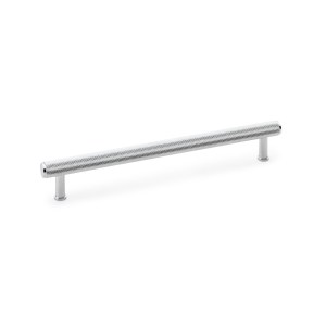 ALEXANDER & WILKSĀ® knurled t-bar cabinet pull 224mm c/c polished chrome
