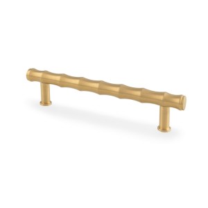 ALEXANDER & WILKSĀ® bamboo t-bar cabinet pull 128mm c/c satin brass pvd