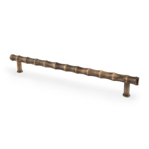 ALEXANDER & WILKSĀ® bamboo t-bar cabinet pull 224mm c/c antique brass