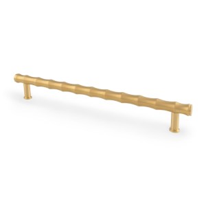 ALEXANDER & WILKSĀ® bamboo t-bar cabinet pull 224mm c/c satin brass pvd