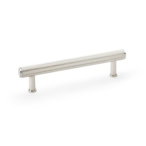 ALEXANDER & WILKSĀ® reeded t-bar cabinet pull 128mm c/c polished nickel