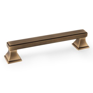 ALEXANDER & WILKSĀ® jesper square cabinet pull 128mm c/c antique brass