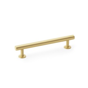 ALEXANDER & WILKSĀ® round t bar cabinet pull handle 128mm c/c satin brass