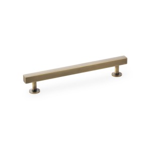 ALEXANDER & WILKSĀ® square t bar cabinet pull handle 160mm c/c antique brass