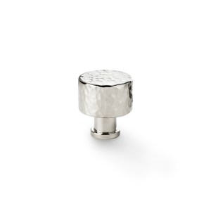 ALEXANDER & WILKSĀ® leila hammered cupboard knob 30mm polished nickel