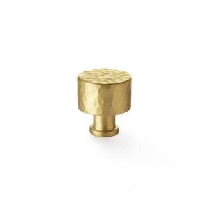 ALEXANDER & WILKSĀ® leila hammered cupboard knob 30mm satin brass