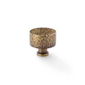 ALEXANDER & WILKSĀ® leila hammered cupboard knob 35mm antique brass