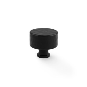 ALEXANDER & WILKSĀ® leila hammered cupboard knob 35mm matt black