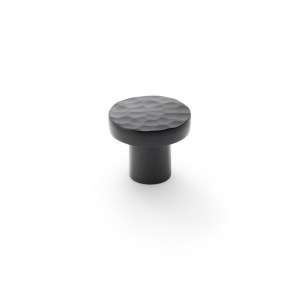 ALEXANDER & WILKSĀ® hammered face round cup knob 30mm black