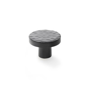 ALEXANDER & WILKSĀ® hammered face round cup knob 38mm black