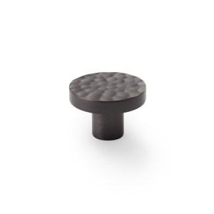 ALEXANDER & WILKSĀ® hammered face round cup knob 38mm dark bronze