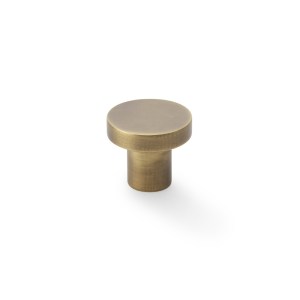 ALEXANDER & WILKSĀ® hanover plain round knob 30mm antique brass