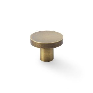 ALEXANDER & WILKSĀ® hanover plain round knob 38mm antique brass