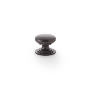 ALEXANDER & WILKSĀ® 25mm rnd cup knob integral stepped rose dark bronze