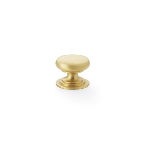 ALEXANDER & WILKSĀ® 25mm rnd cup knob integral stepped rose satin brass
