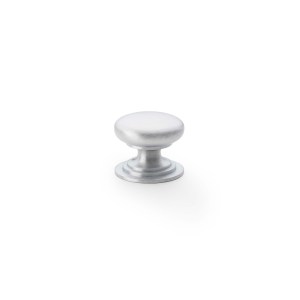 ALEXANDER & WILKSĀ® 25mm rnd cup knob integral stepped rose satin chrome