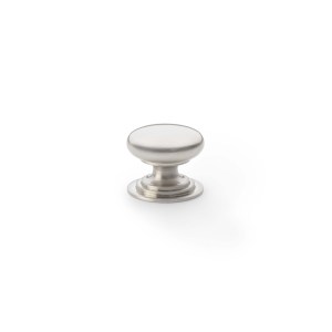 ALEXANDER & WILKSĀ® 25mm rnd cup knob integral stepped rose satin nickel