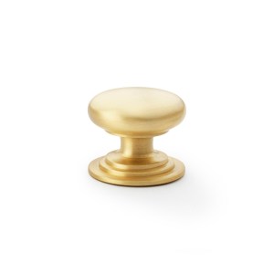 ALEXANDER & WILKSĀ® 38mm rnd cup knob integral stepped rose satin brass