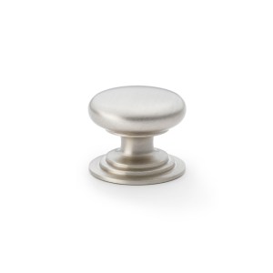 ALEXANDER & WILKSĀ® 38mm rnd cup knob integral stepped rose satin nickel